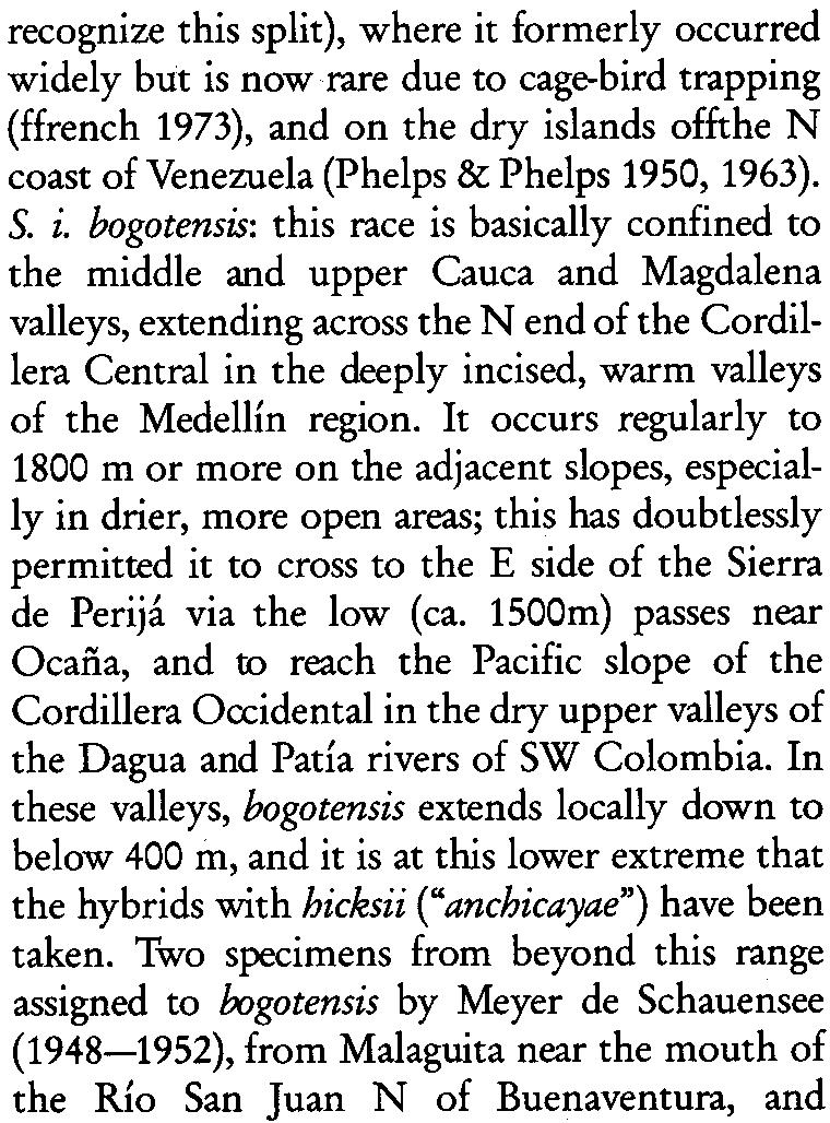 STILES Venezuela (Phelps & Phelps 1950, 1963).