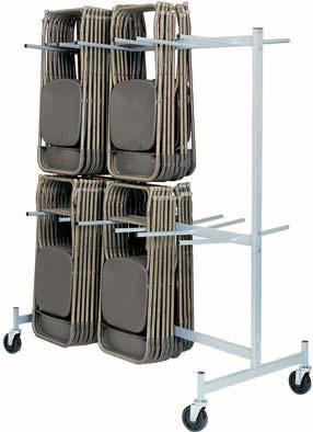 CHAIR STORAGE TRUCK/MOVERS HANGING FOLDING CHAIR STORAGE TRUCK- FULL SIZE Actual chair capacity is determined by the thickness of your chairs.