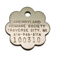 Featuring smooth edges that prevent chaffing, these tags are available in brass, stainless steel or aluminum (including the 2018 Rabies ID tag). Allow 2-3 weeks for delivery.