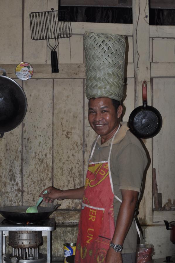FIG. 17. Our chef, Jecko, not only cooked well but was also keen to teach us Indonesian words of common food.