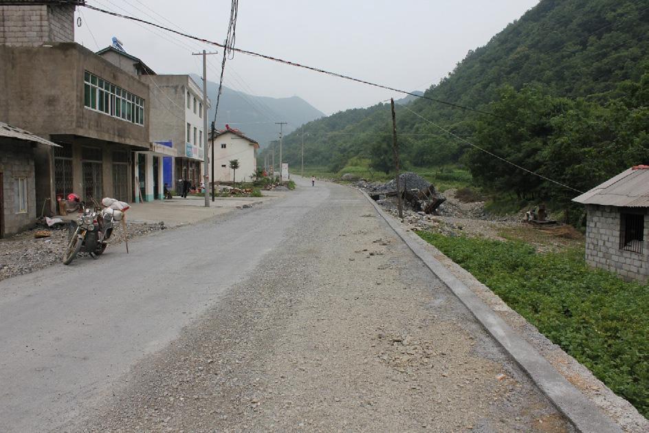 Messenger and Wang Fig. 16. Downtown Pingqian. Stichophanes ningshaanensis was commonly found crossing this road and in the habitat adjacent to the road. Picture taken June 2011. Photo by Kevin R.