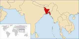 Bangladesh Bangladesh Location: Area: Climate: Terrain: Natural resources: Southern Asia, latitude 23 N and longitude 90 E, bordering with India and Myanmar, Bay