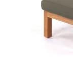 seat Chiki material: teak H 73 cm W 132 cm D