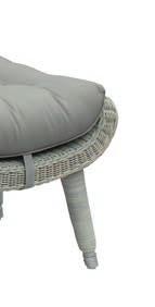 Loungechair Yvette material: polyethylene H 111 cm W 75 cm D 1 cm mistic grey incl cushion army REF. A168 silver white incl cushion pique grey REF.