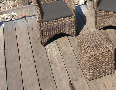 We love combining different materials such as teak,