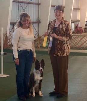 Maggie & Darren Eslinger L to R: Maggie Eslinger, Vhari, 2B, Linda Murray, Lizzie & AKC Herding Judge Kathy Walker The girls all add PT to their list of titles: Rivals Meant 2B Jenny, CDX, GN, RA, PT