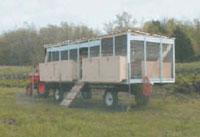 Mobile houses Built to be moved regularly to a new location,