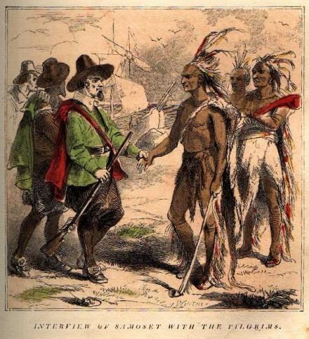 In March 1621, a man named Squanto visited the Pilgrims. He was a member of the Pawtuxet tribe but was living with the nearby Wampanoags. Squanto had learned English while in England.