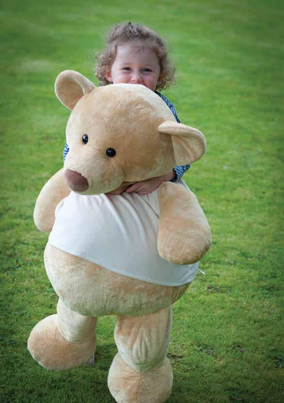 upersize Honey Bear 024 This giant of a bear will impress any recipient be they young or old. It has exceptionally soft filling and plush light brown fur.