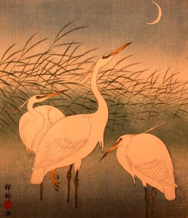 In the Chinese culture, egrets and herons represent strength,