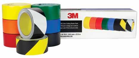 3M s convenient pack of color coding vinyl tapes can help implement the 5S system by providing floor marking and safety identification.