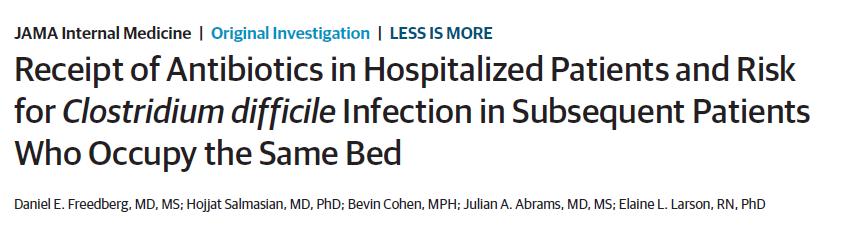 Receipt of antibiotics in prior patients was significantly associated with incident Clostridium difficile infection (CDI) in subsequent patients (logrank P <.
