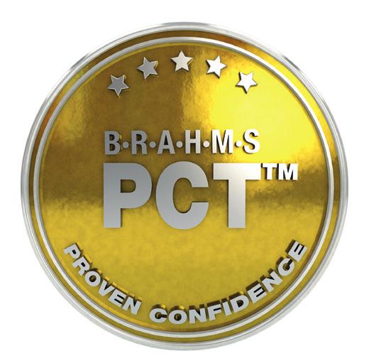 patients.3 B R A H M S PCT: The Quality Standard When using PCT assays to support clinical decisions, quality and experience count.