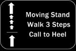 322 E, M 325 E, M S 326 E, M S 327 E, M S 414 M S Moving Stand, Walk 3 Steps, Call to Heel: At handler's command and/or signal, dog stands and stays in place while handler continues at