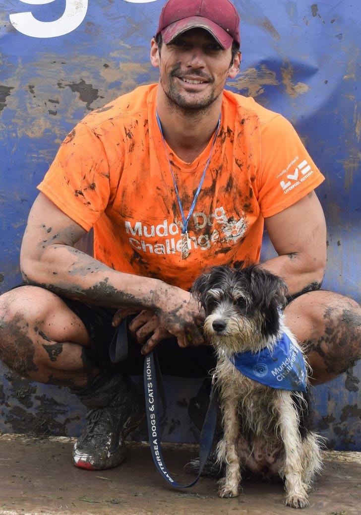 HEAR FROM OUR CELEBRITY SUPPORTERS DAVID GANDY Internationally-renowned supermodel and Battersea Ambassador David Gandy took part in the Windsor Muddy Dog Challenge with his Battersea dog Dora last