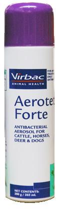 Aerotet Forte Aerotet Forte An aerosol for the treatment of topical superficial infections of the skin and open wounds due to tetracycline sensitive organisms, and to aid in the treatment of foot and