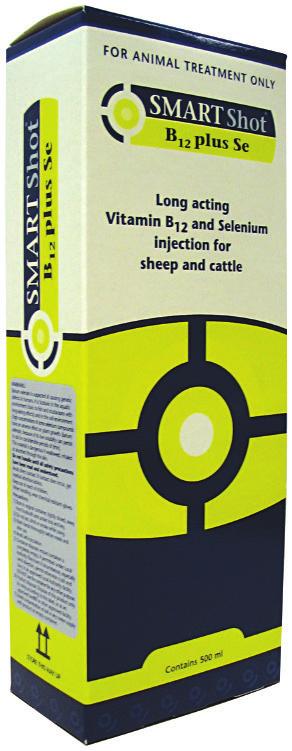SMARTShot B 12 + Se SMARTShot B 12 + Se An oily suspension, containing 12mg/mL selenium as barium selenate and 3mg/mL hydroxocobalamin hydrochloride encapsulated in a lactide/glycolide co-polymer for