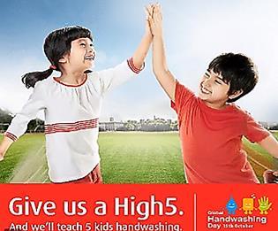 For every picture or video with a high five, Lifebuoy pledged help educate five children on proper handwashing in 2018.