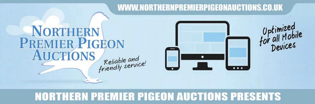 SATURDAY AFTERNOON SPECIAL NORTHERN PREMIER PIGEON AUCTIONS HAVE PUT TOGETHER ANOTHER SPECTACULAR AUCTION FOR THE BLACKPOOL SHOW WEEKEND THIS IS A FANTASTIC AUCTION CONTAINING SOME OF THE BEST