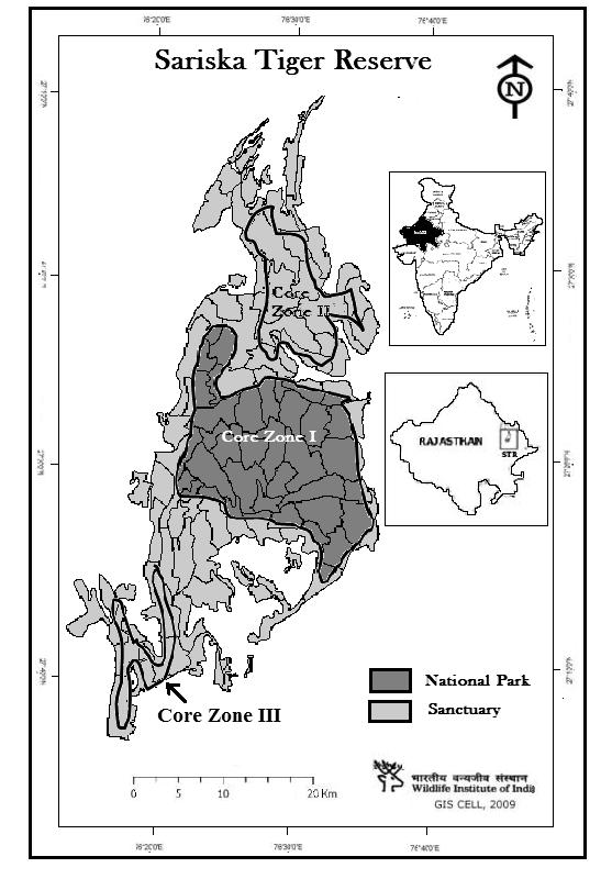 The dominant vegetation is Northern Tropical Dry Deciduous forests and Northern Tropical Thorn forest (Champion & Seth, 1986).
