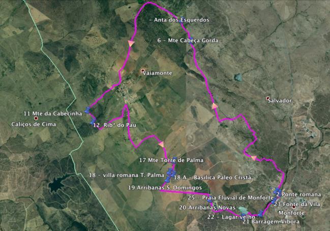 Type of route - circular Distance 30,6 Km By bike: Duration 3h Difficulty rate easy On foot Duration 10h Difficulty rate very hard (we recommend 2 days to complete this route) For water and food: In