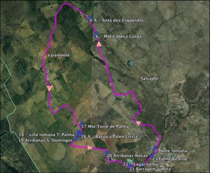 Type of route - circular Distance 27,4 Km By bike: Duration 2h45m Difficulty rate easy On foot Duration 9h Difficulty rate very hard (we recommend 2 days to complete this route) For water and food: