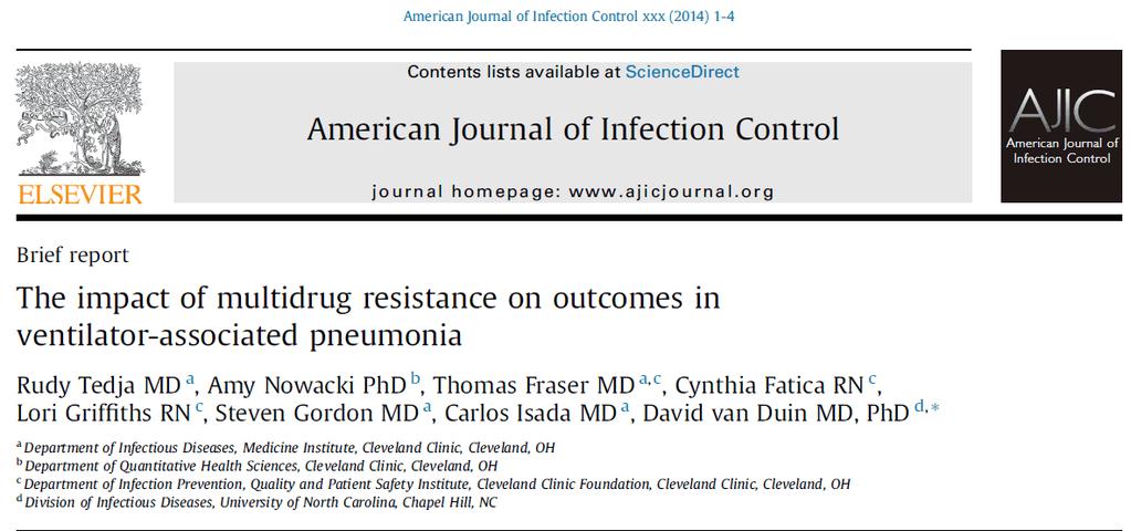 What are the outcomes of MDR in VAP? 1.0 I guess such a difference would command a very high price for an anticancer drug... Proportion surviving 0.8 0.6 0.4 0.2 0 P = 0.
