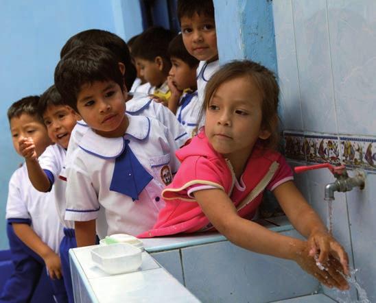 6 Promoting Handwashing Behavior: The Effect of Mass Media and Community Level Interventions in Peru Figure 2. Households with Children in Target Schools Showed Positive Effects on Behavior Change 27.