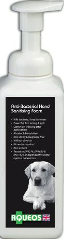 Anti Bacterial Hand Sanitiser Carries on working after application Non sticky & fragrance free Will not dry skin No water required Non irritant Perfect when there is