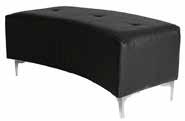 Green Curve Ottoman - Out Black