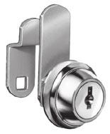 FLUSH The C8053 lock using the C7014 cam accommodates overlay construction using a 3/4 thick front and 3/4 thick frame. See page 23 for details. APPLICATION For drawers, R.H. or L.H. doors with lipped/overlay construction (straight cam) or flush construction (formed cam).