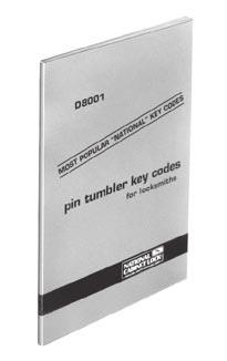 Description Material Number D4299 Pin Tumbler GM1 Master key Brass M3-0686-399 D8419 Lever Tumbler 5LM Flat Master key Steel