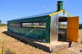 Housing The length of the broiler house should run from east to west to prevent direct sunlight. One sq foot floor space per bird is required,.