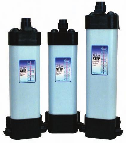 Pentair Aquatics Aquastep UV Sterilizers FILTERS AND FILTER MEDIA UV Sterilizers Coralife Turbo-Twist Ultraviolet Sterilizers For use in the following applications: Installed in a hanging position or