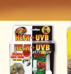 LIGHTING & FIXTURES A B C D E FOR USE WITH REPTISUN LINEAR FLUORESCENT LAMPS A. HEAT & UVB COMBO PACK Includes: Repti Basking Spot Lamp 100 W Basking Spot Lamp.