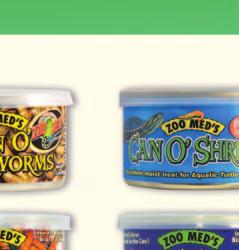 CANNED FOODS CUSTOMER FAVORITE Can O Products Zoo Med s new Can O products are the latest in reptile nutrition and convenience.