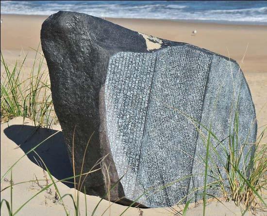 Rosetta stone which was found in Rashied in 1799 by French soldiers working at Rosetta (modern El-Rashied in the Nile Delta.a place not far from ALEXANDERIA.