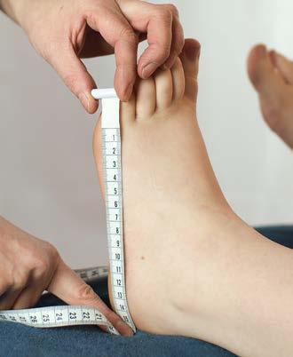 Length Measurements required: Heel to base of big-toe Heel to top of big-toe Heel to