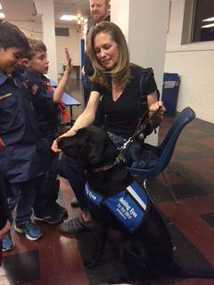 cub scouts about guide dog raising and training.