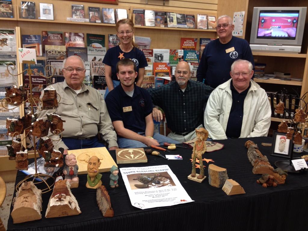 Greg is a great carver and a nice guy! Photo from the WOODCRAFT annual show in 2013.