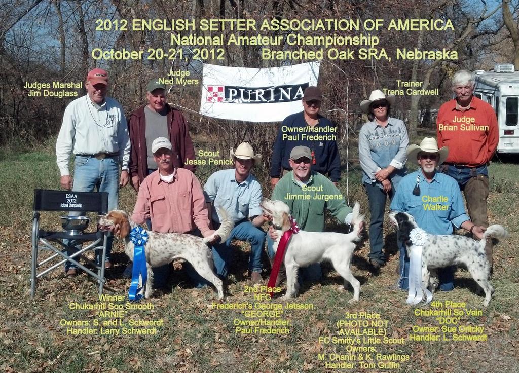 Many thanks go to Purina, their corporate sponsor, and to the following partners who supported this event: Nebraska Field Trial Association, Dogs Unlimited, Ruff Tough Kennel, GunDog Supply,