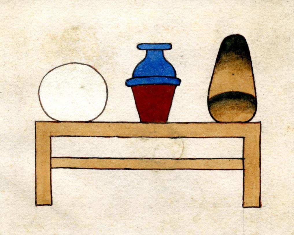Table with offerings from the tomb of