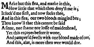AO5: typography This is an image of the first stanza as it appeared in the Poems volume of 1633. Look closely at line 3.