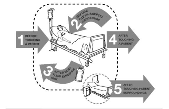The Five Components of the WHO multimodal hand hygiene improvement strategy 1a.
