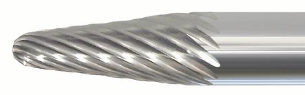 INCLUDED ANGLE Application: Suface Machining, Narrow Contours and Surfaces SL - TAPER SHAPE RADIUS 14º INCLUDED ANGLE 19159 SL-41 1/8 3/8 1/8 1 19169 SL-42 1/8 1/2 1/8 1 19179 SL-53 3/16 1/2 1/8 1