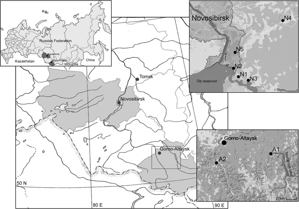 Rar et al. Parasites & Vectors (2017) 10:258 Page 3 of 24 Fig. 1 Sites of tick collections in Western Siberia.