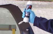 Sika CleanGlass can be used for the removal of finger marks, residues and general grime from vehicle glass and non-porous surfaces.