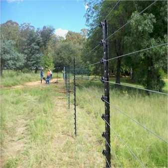 T-post and wire fences are acceptable for larger pasture areas as long as they are not electric or hot wire.