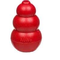 Kong, classic These toys can be filled with treats or not. Animals can push the toys around the cage. Different sizes are available. Obtain the size appropriate for your animal.