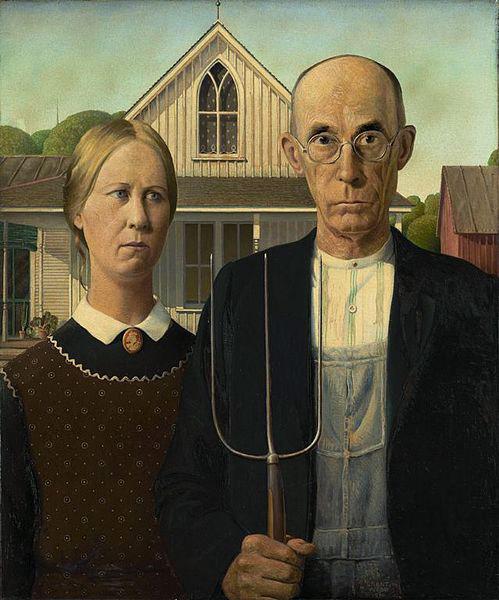American Gothic Grant Wood In this picture, I see a family, and it can represent many things in the story.